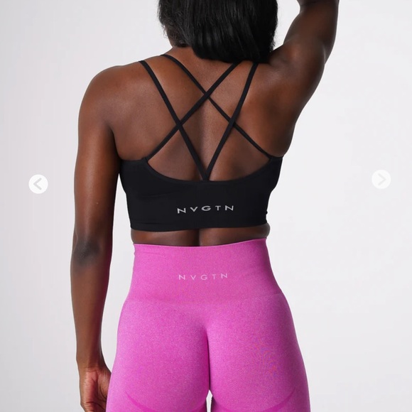 Nvgtn Flourish Seamless Bra, Size Small, Black - Picture 3 of 4